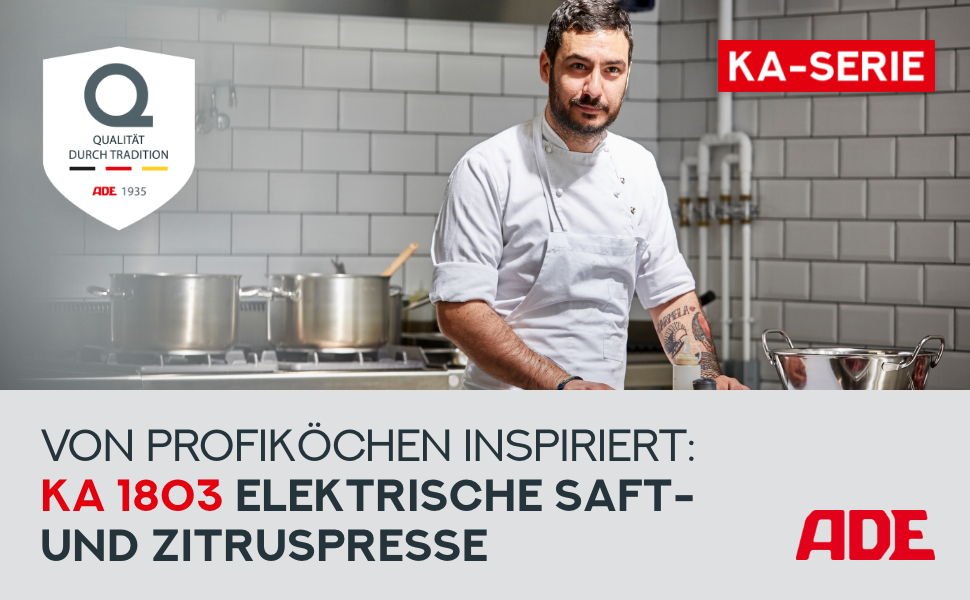 Електрична соковижималка для цитрусових ADE KA1803, 60 Вт, скляна колба без BPA, срібляста