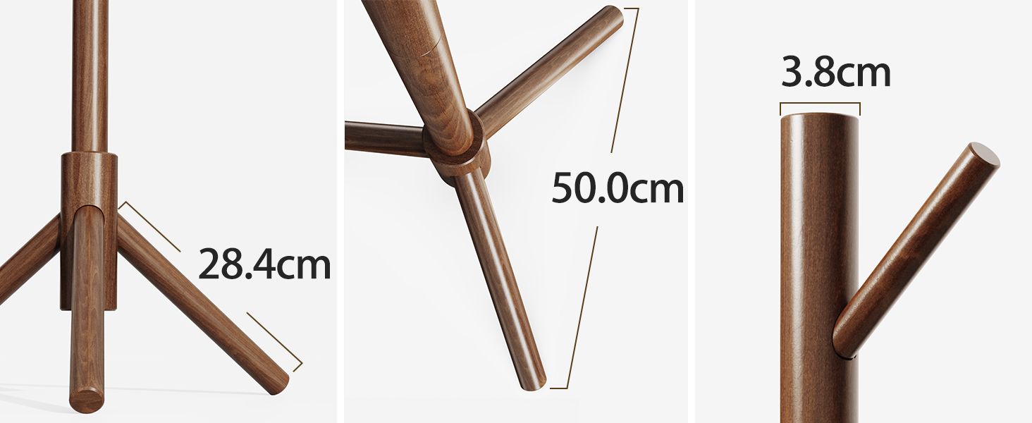 Підвісна вішалка для одягу Pipishell - дерев'яна, з 8 гачками, регульована висота, для дому та офісу