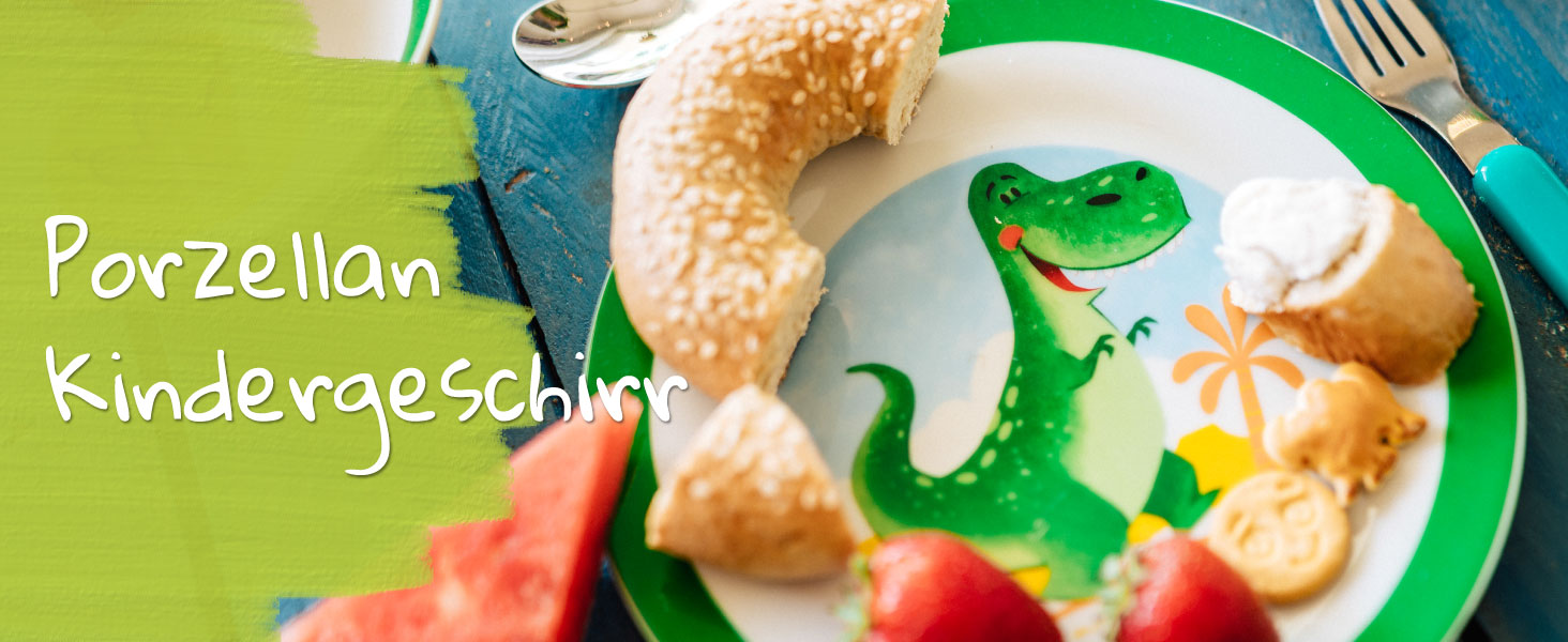 Набір дитячого посуду BIOZOYG з порцеляни (3 шт.): тарілка, чашка, миска з єдинорогом. Безпечний для миття в посудомийній машині. Ідеальний подарунок для дітей!