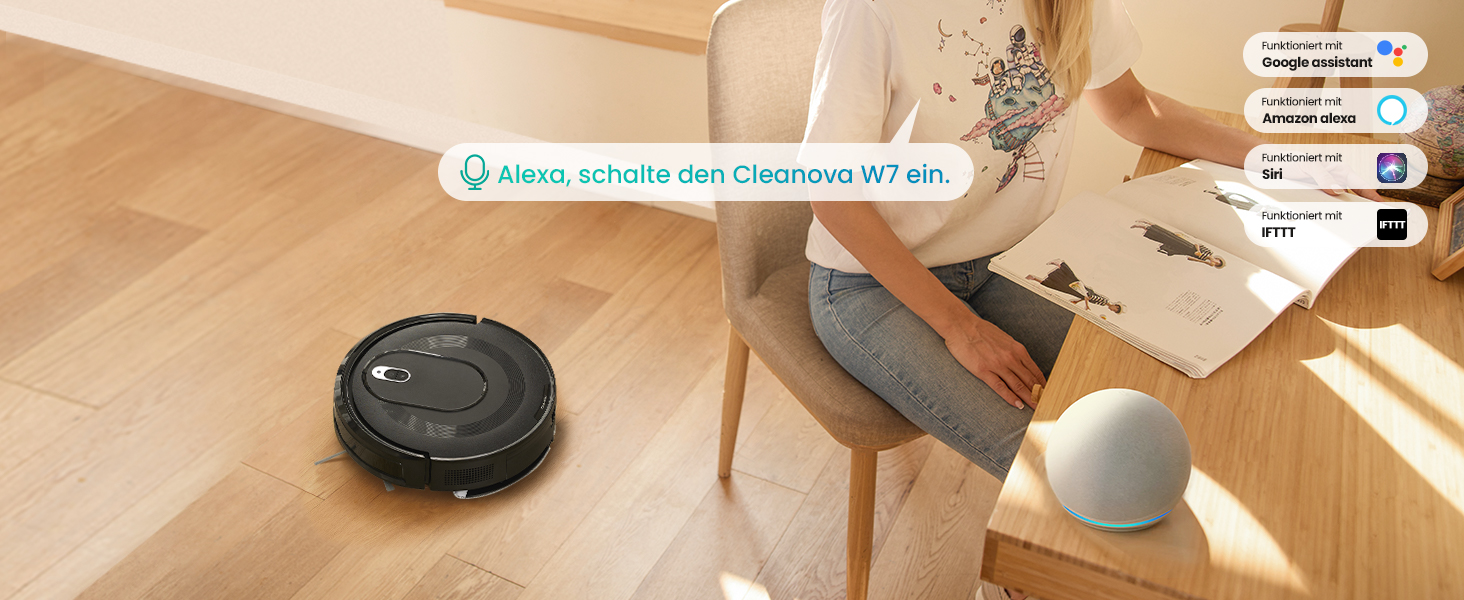 Робот-пилосос Vexilar W7 3-в-1 з вологою, 4000Pa, безщітковий мотор, 120 хв, для тварин, твердих підлог та килимів