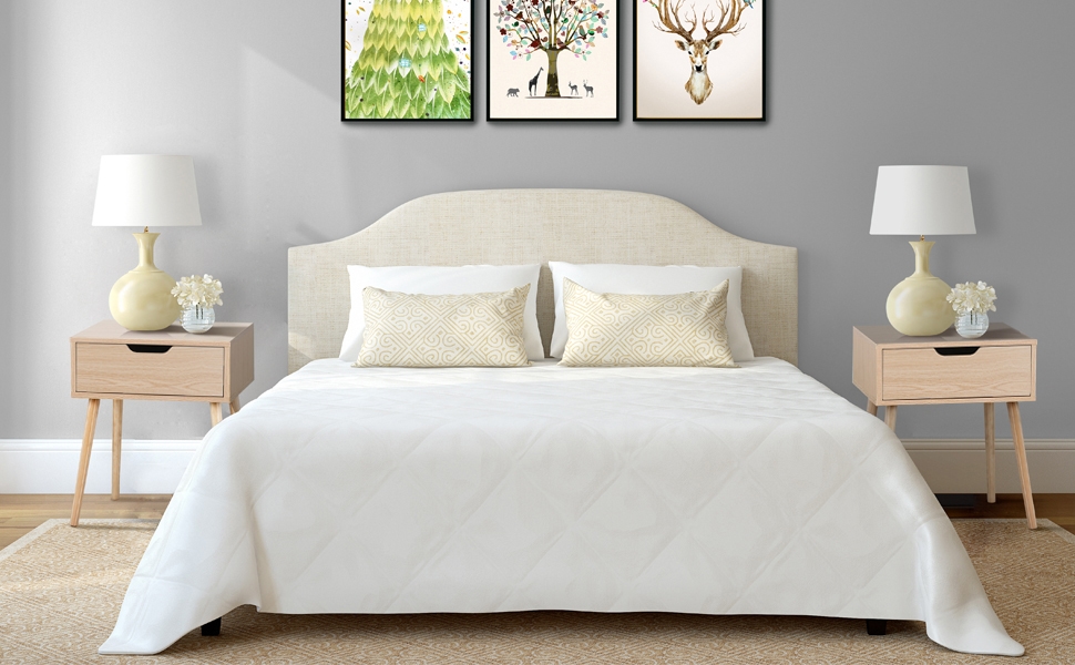 Приліжкові тумбочки Yaheetech (2 шт) з ящиком, світло-коричневий дуб