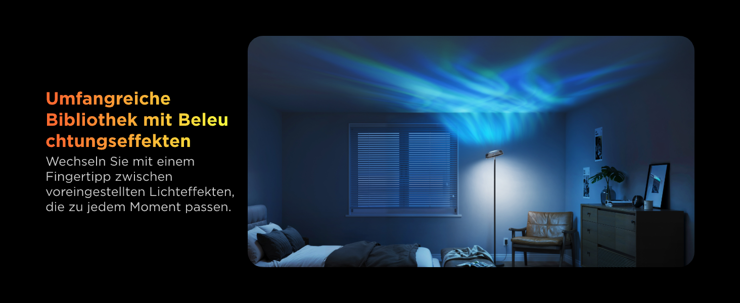 Світлодіодна торшер Govee RGBICWW з ефектом хвилі, багатозонне освітлення, 80+ режимів, Matter/Alexa, для вітальні, спальні