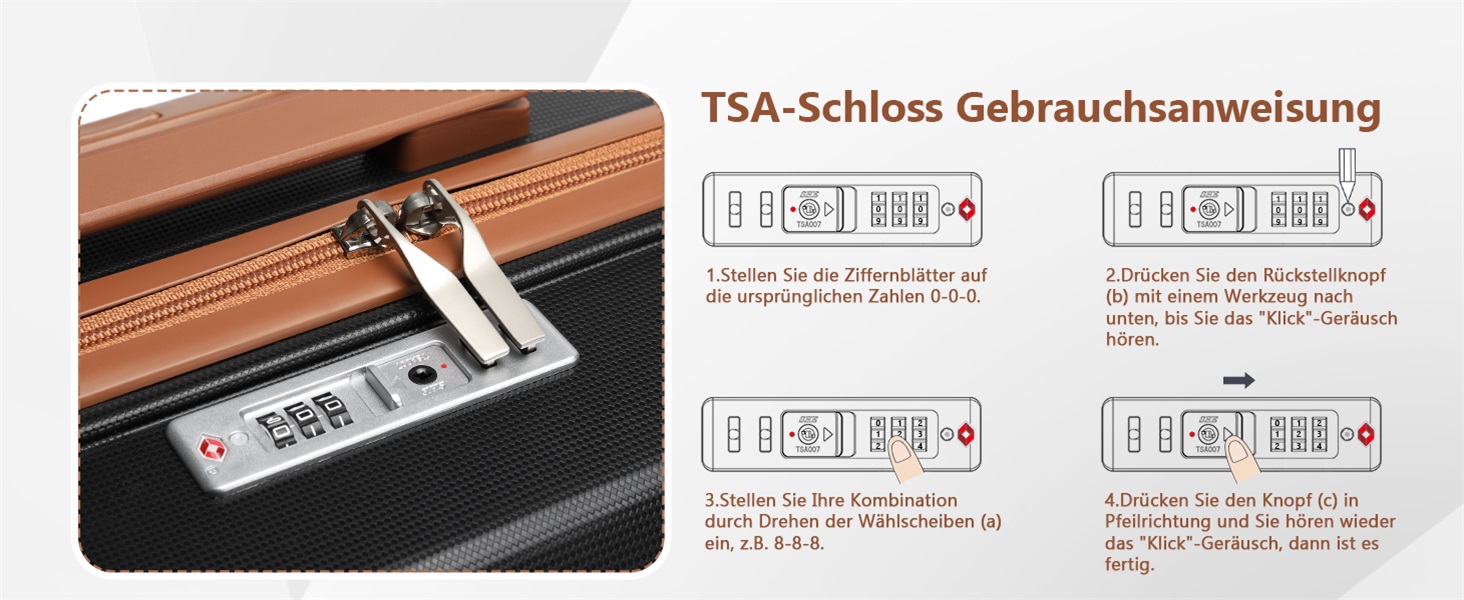 Набір валіз Joyway 5шт з жорстким корпусом, 4 колеса та TSA-замок. В комплекті: косметичка та сумка. Чорний/коричневий колір.