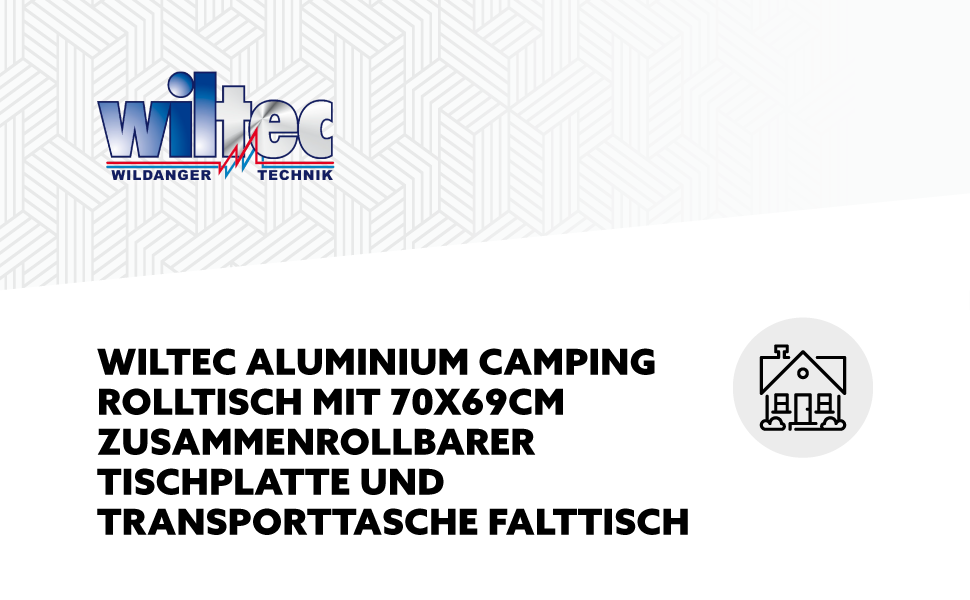 Складаний кемпінговий стіл Wiltec з алюмінієвою стільницею, регульована висота, навантаження до 30 кг (70x69 см) для відпочинку на природі та балкона