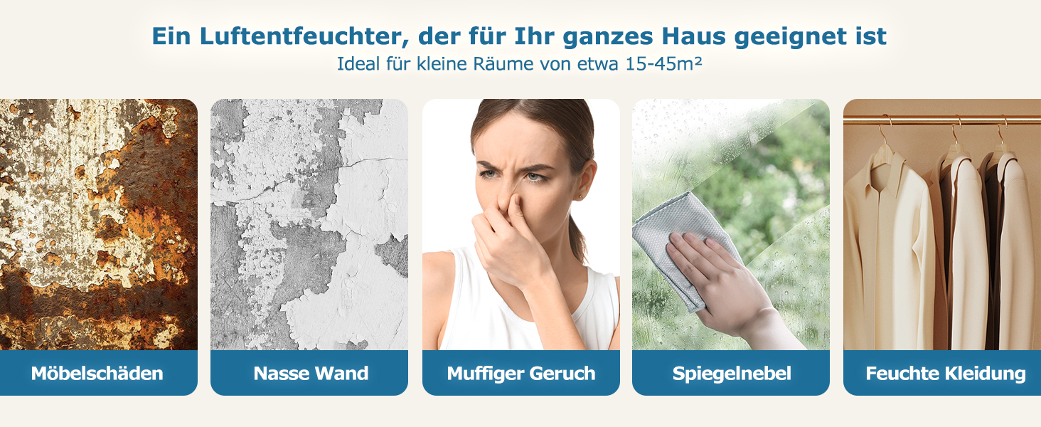 Електричний осушувач повітря 2800 мл з функцією відтавання та таймером, тихий осушувач для дому, підходить для підвалу, ванної кімнати, з 7-кольоровим LED-підсвічуванням та нічним режимом