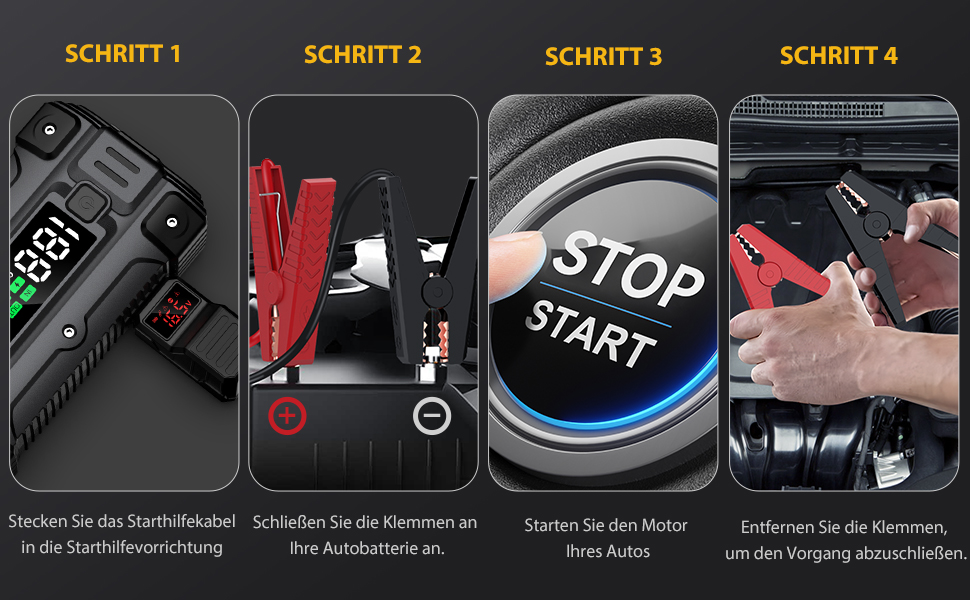 Powerbank для запуску авто BRPOM 6000A 12V: запуск бензинових та дизельних двигунів, LED-ліхтарик, екран, бустер для авто, мото, газонокосарки