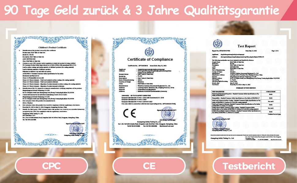 Дитячий стіл та стільці FUNLIO, регульовані по висоті, для дітей 3-8 років, рожеві, 3 шт. - 59.7 см x 59.7 см