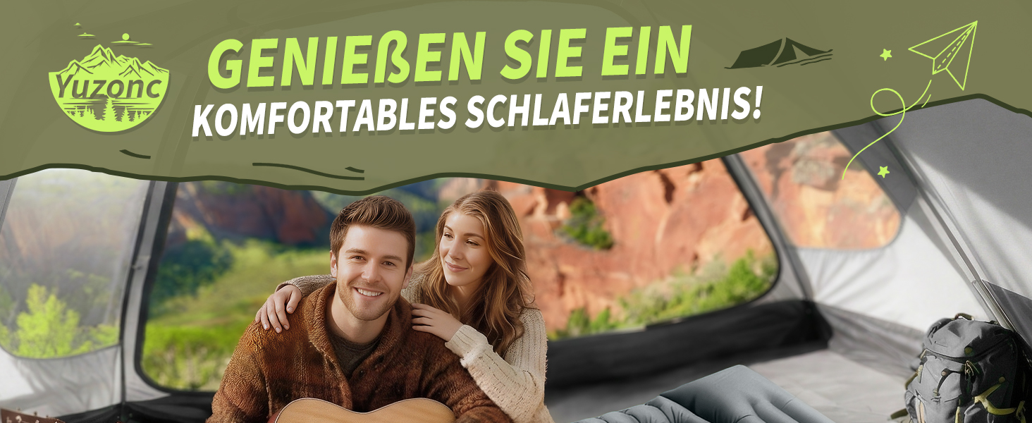 Надувний кемпінговий килимок Yuzonc Isomatte з вбудованим насосом та подушкою, компактний легкий матрац для походу та пляжу (Сірий)