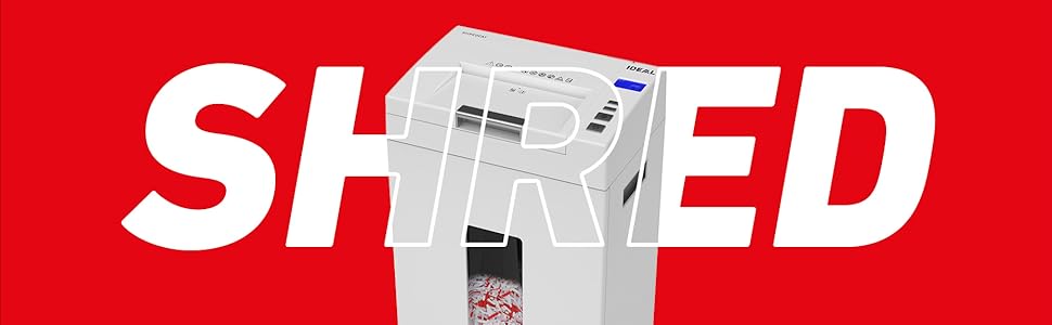 Шредер IDEAL Shredcat 8200 CC: найнадійніший знищувач документів з частинковим різанням (4x40 мм, P-4), до 14 листів, преміум-якість, тихий та надійний, ідеальний для безпечного знищення документів вдома. Німецький виробник.