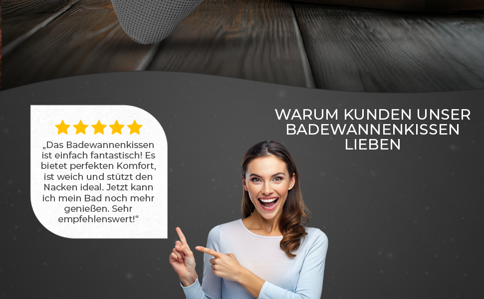 Подушка для ванни з сіткою для прання - Максимальний комфорт та розслаблення з новітньою технологією Air Mesh - Подушка для ванни з 4 міцними присосками - Підтримка шиї/голови (Сірий)