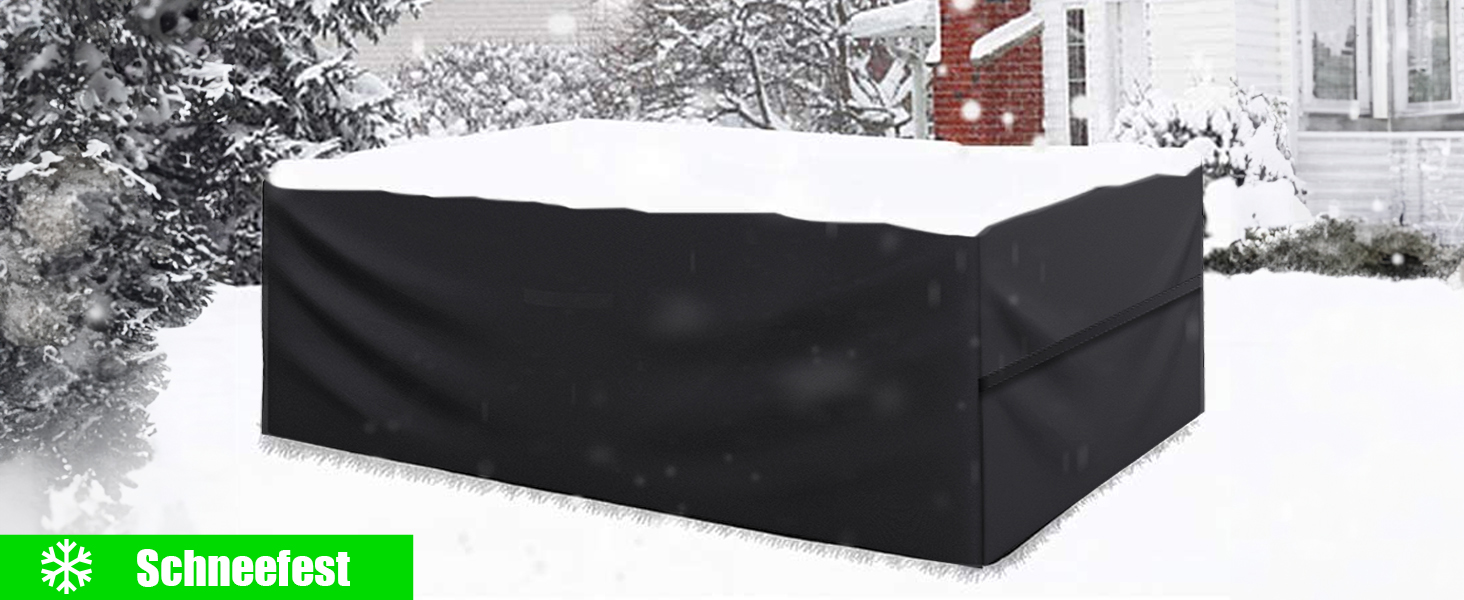 Водонепроникний чохол для садово-патіо меблів 600D Oxford, захист від вітру, пилу, UV-випромінювання (242x162x100 см)