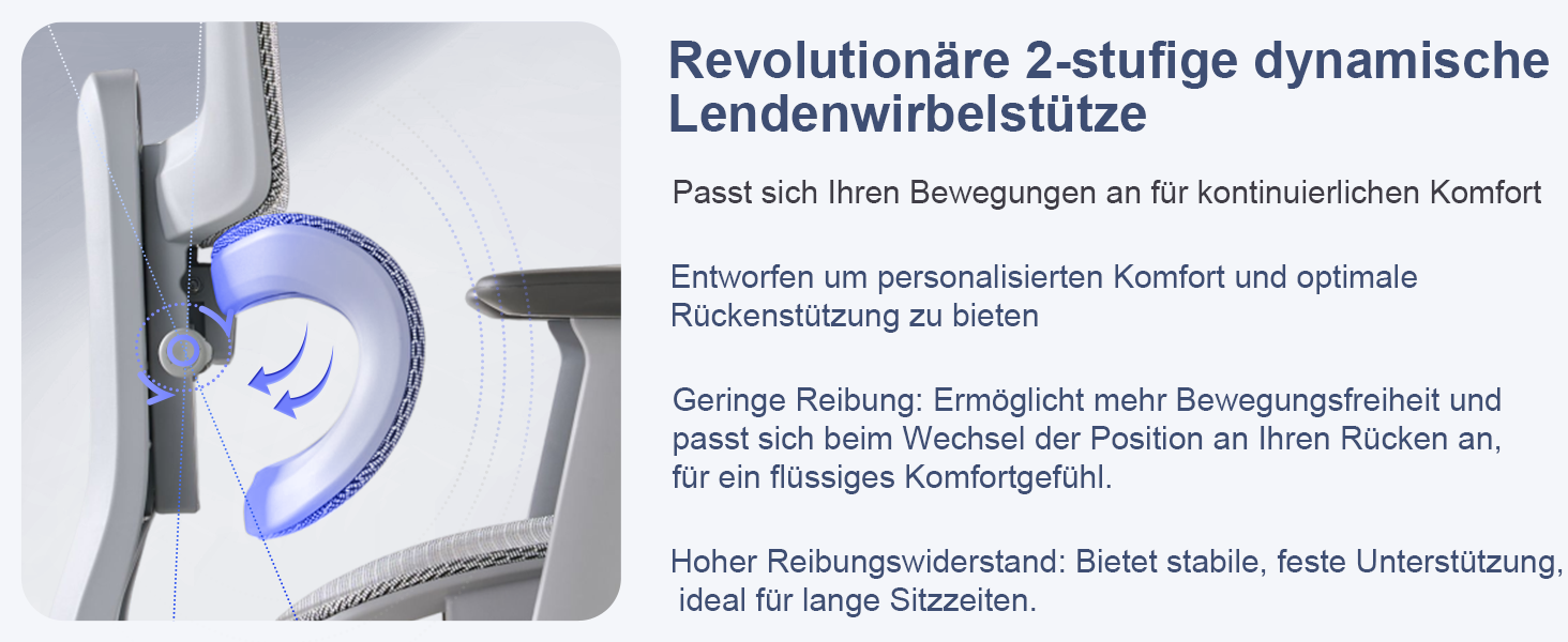 Ергономічне крісло для офісу з підніжкою та подушкою для шиї, 5-рівнева регульована спинка, 2D підтримка попереку, 3D підлокітники/підголівник, функція нахилу 145°, сітчасте сидіння, гумові колеса (Сірий, Lite)