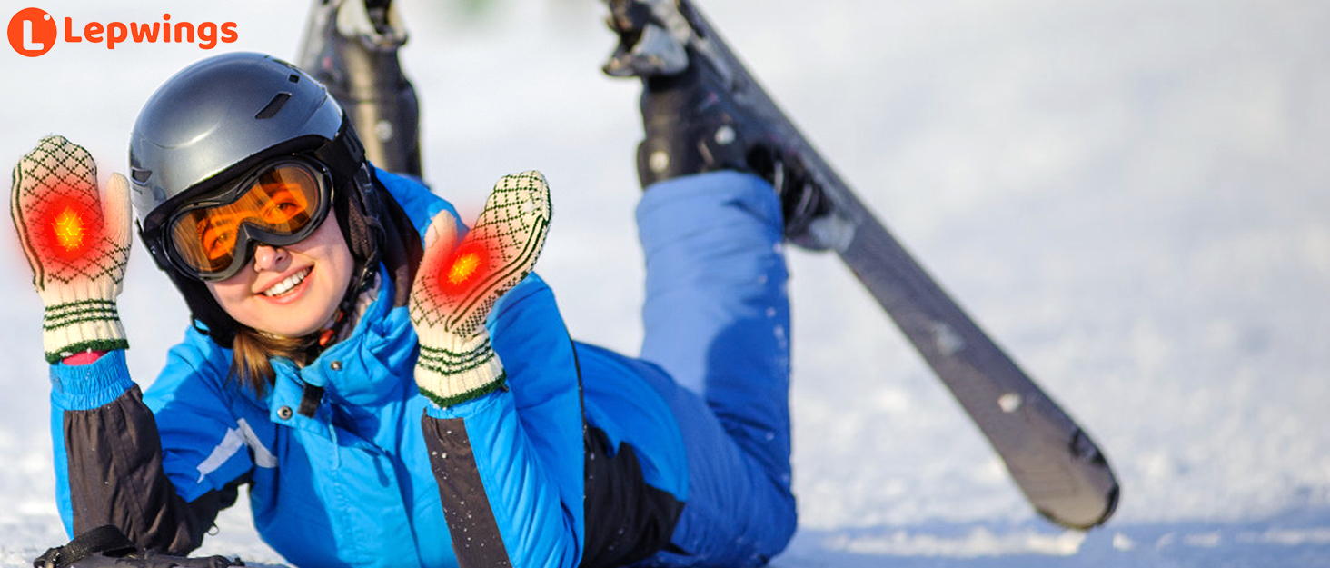 Електричні грілки для рук Lepwings 2 шт. з зарядним кейсом, 14000 mAh, багаторазові, двосторонній нагрів, 3 режими, USB-зарядка, для активного відпочинку взимку, чорний