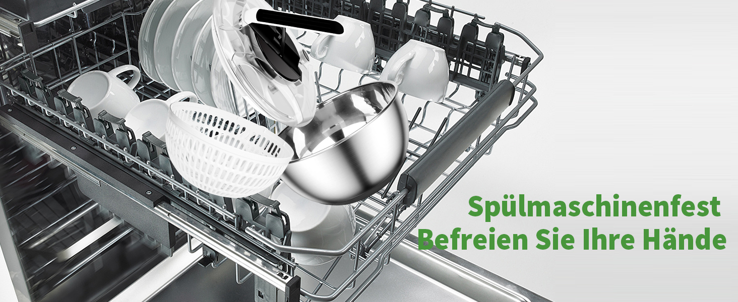 Салатниця-центрифуга 4.5л з нержавіючої сталі - для миття овочів, зелені та ягід