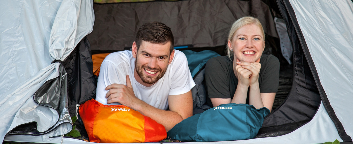 Спальний мішок KeenFlex 3-4 сезони, від +7.2°C до -23.4°C, 1500г/2150г, для літа й зими, для туризму, машинне прання