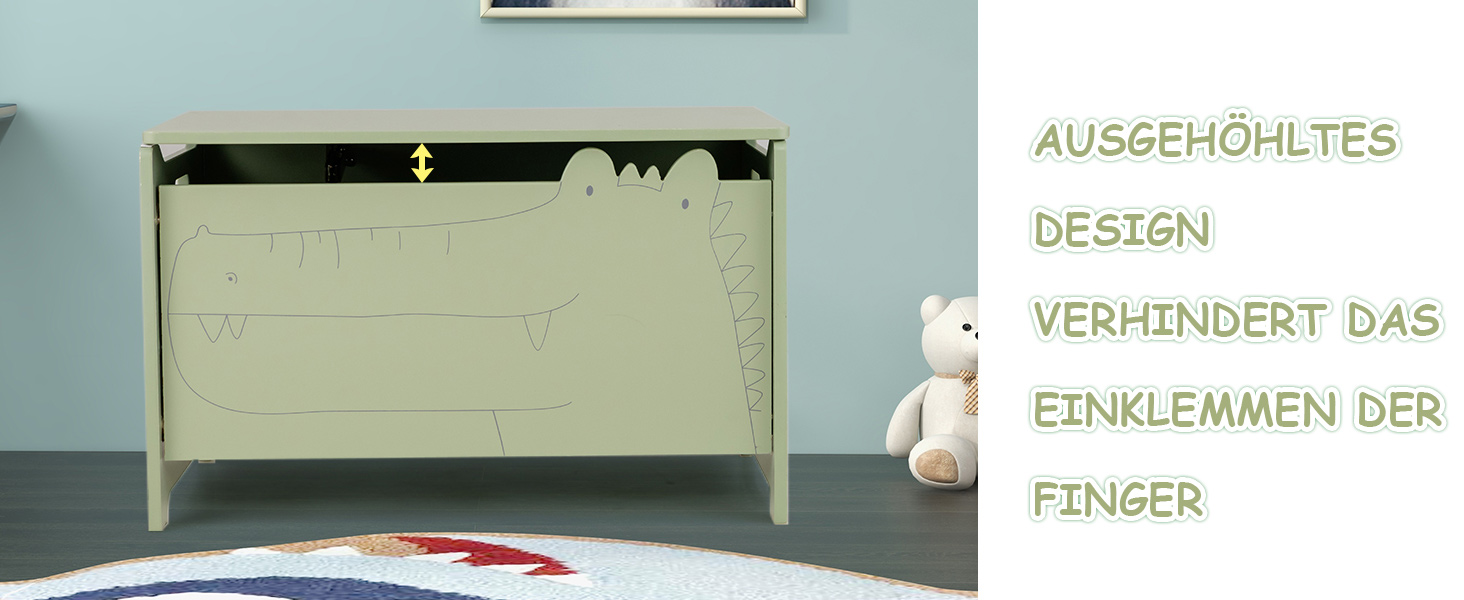 Дерев'яна іграшкова скриня COSTWAY 2-в-1: скриня та табурет, 60x33x37,5 см (білий)