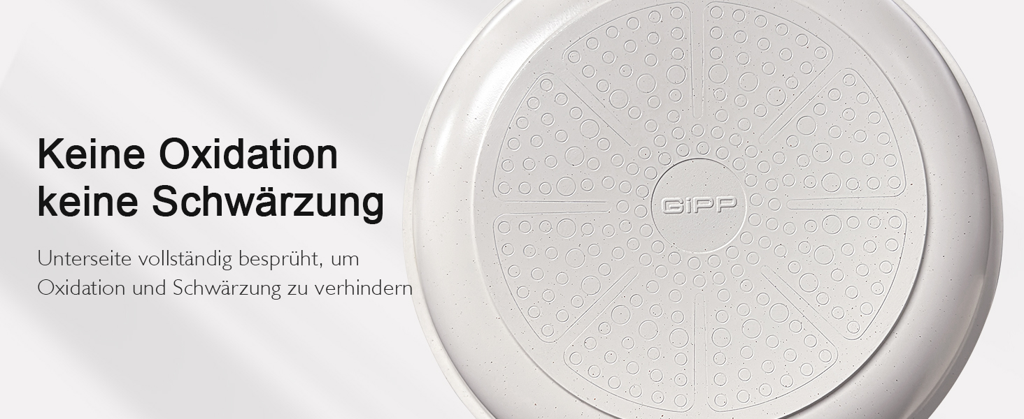Набір посуду GipP 22 шт. з керамічним покриттям, антипригарний, для миття в посудомийній машині, без PFAS, білий