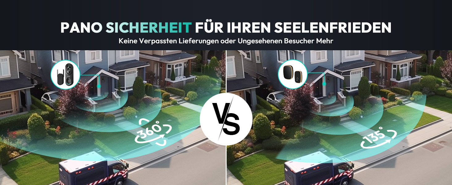 Відеодзвінок з камерою BOTSLAB 5MP, бездротовий, з AI, PIR, 360°, 2-way audio, без щомісячної плати R810