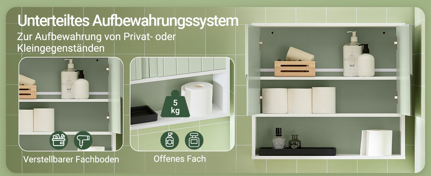 Підставка під раковину SoBuy 60 см, тумба для ванної кімнати з регульованою полицею, шафка під раковину, меблі для ванної кімнати, тумбочка для гостьового WC 60x30x60 см, BZR139-GR (60 x 15 x 54 см)