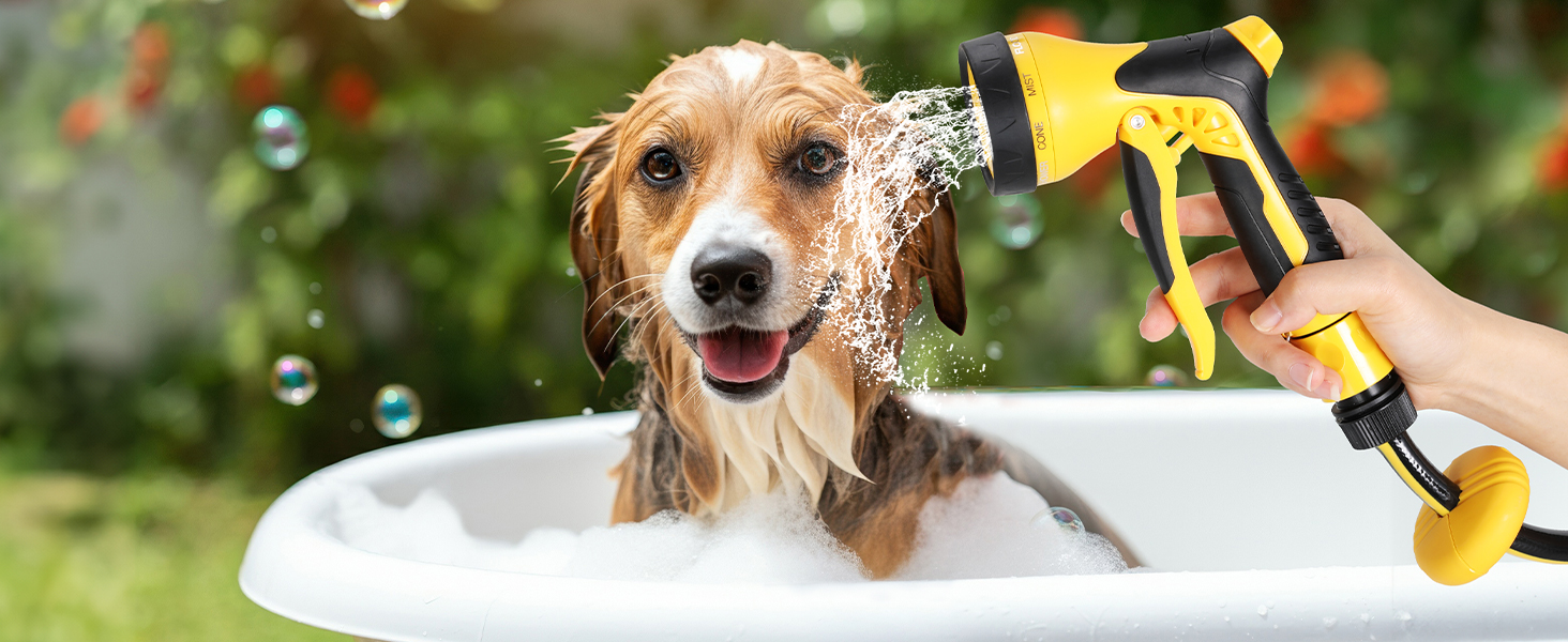 Шланговий барабан з шлангом для саду з автоматичним змотуванням, поворотний на 180°, настінна шланговий бокс з ручною лійкою (9 функцій), для поливу та миття авто (чорно-жовтий, 30м)