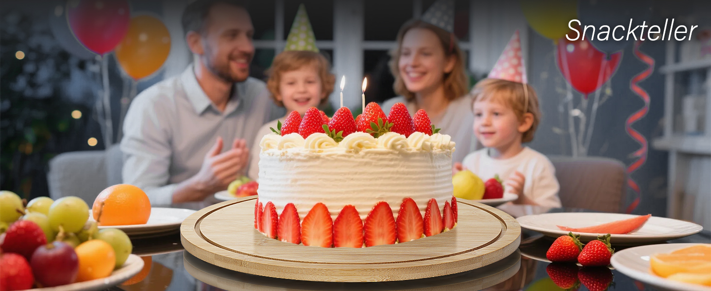 Дерев'яний підставка для тортів з кришкою, обертова тарілка для випічки, декор для тортів | Eukue