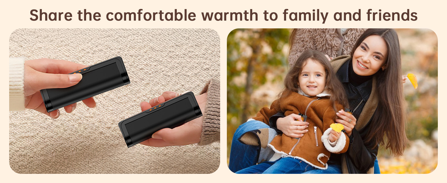 Jonwall Електричні грілки для рук, перезаряджувані, 2 шт. у наборі, USB, 3 режими нагріву, для кемпінгу, гольфу, подарунок, чорні