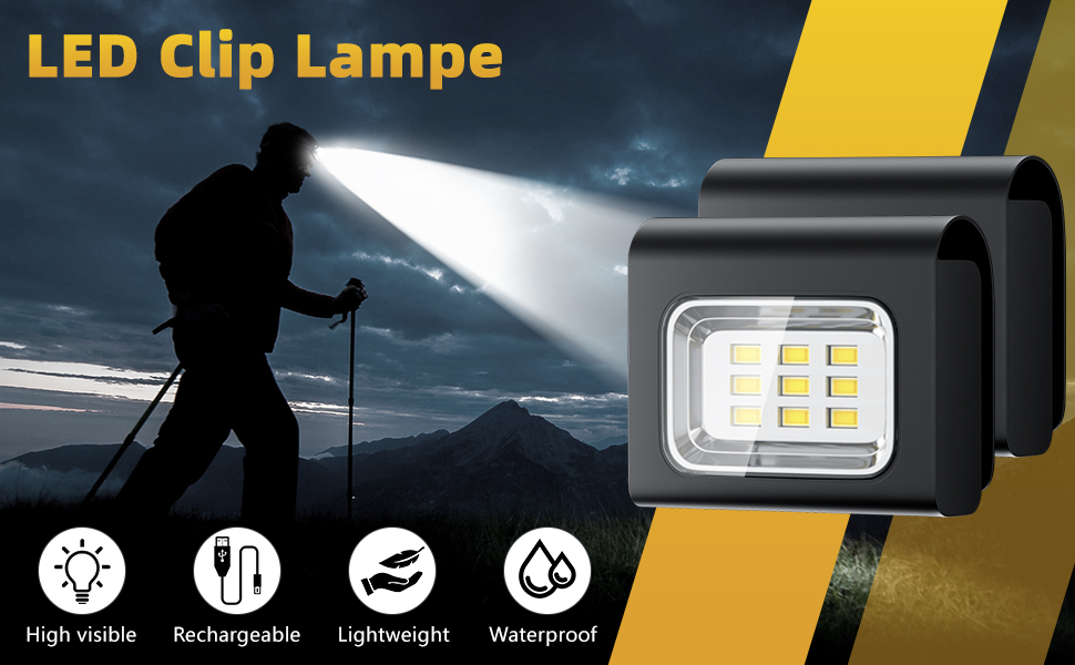 Ліхтар із затиском NINEFO PRO LED Clip Lamp 300 люмен