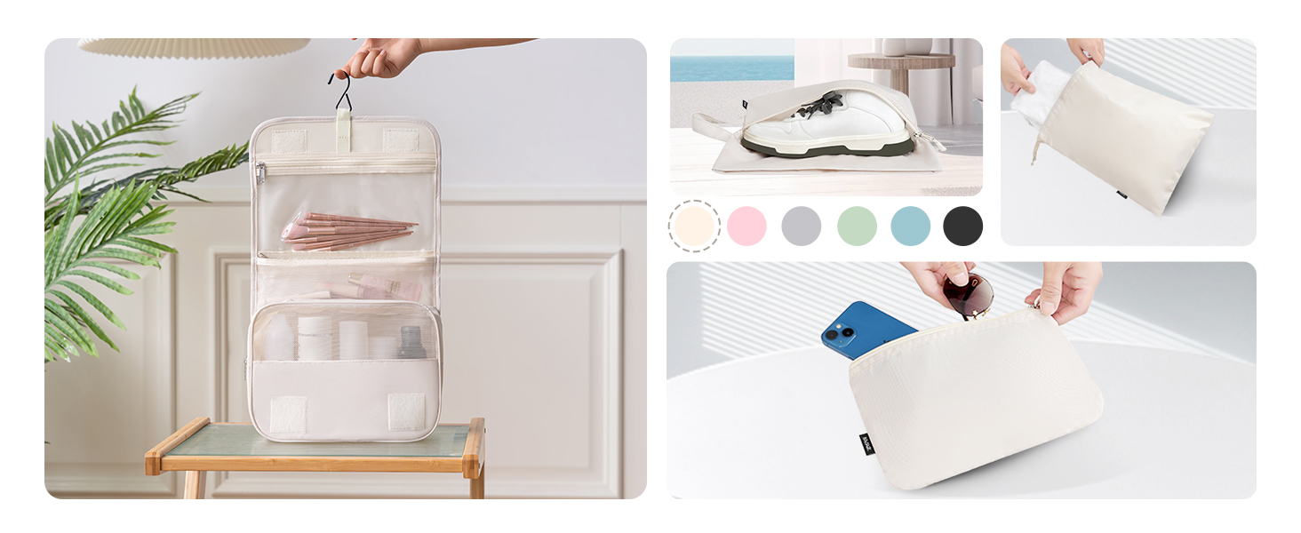 Набір органайзерів для одягу в подорожі BAGAIL, 10 шт., різні розміри, для валізи та ручної поклажі, рожевий