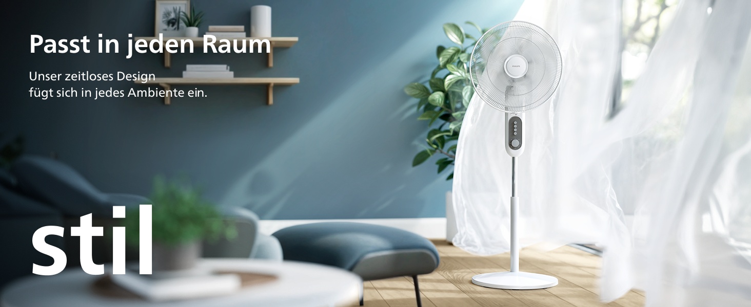 Вентилятор підлоговий Philips Serie 5000, 105 см, пульт, таймер, 3 швидкості, 40 Вт, білий