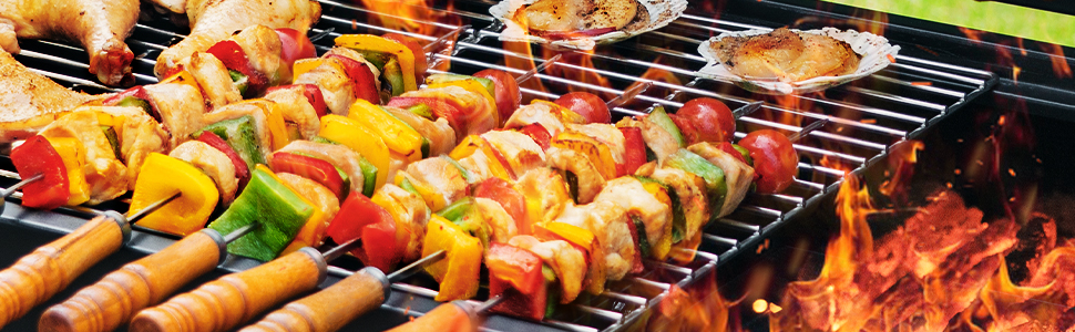 XXL вугільний гриль Grillwagen з кришкою, коптильня, гриль з колесами, ручка з нержавіючої сталі, грати, термометр, підлоговий гриль, 154.5 x 89 x 122 см