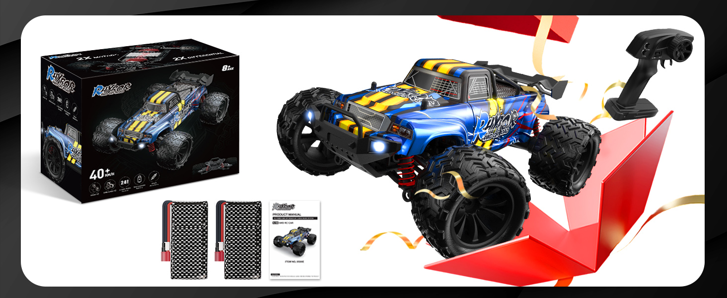 Радіокерований позашляховик Monstertruck 1:16 4WD 40 км/год для дітей та дорослих 8+