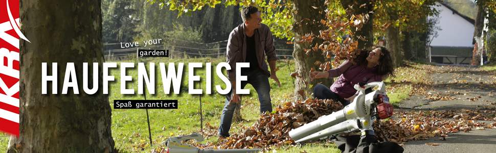 IKRA 74204030 Електричний 3-в-1: пилосос для листя, повітродувка, подрібнювач листя IBV 2800 E, об'єм контейнера 45л, швидкість повітря 275 км/год, 2800 Вт, 230 В, сірий/червоний/чорний