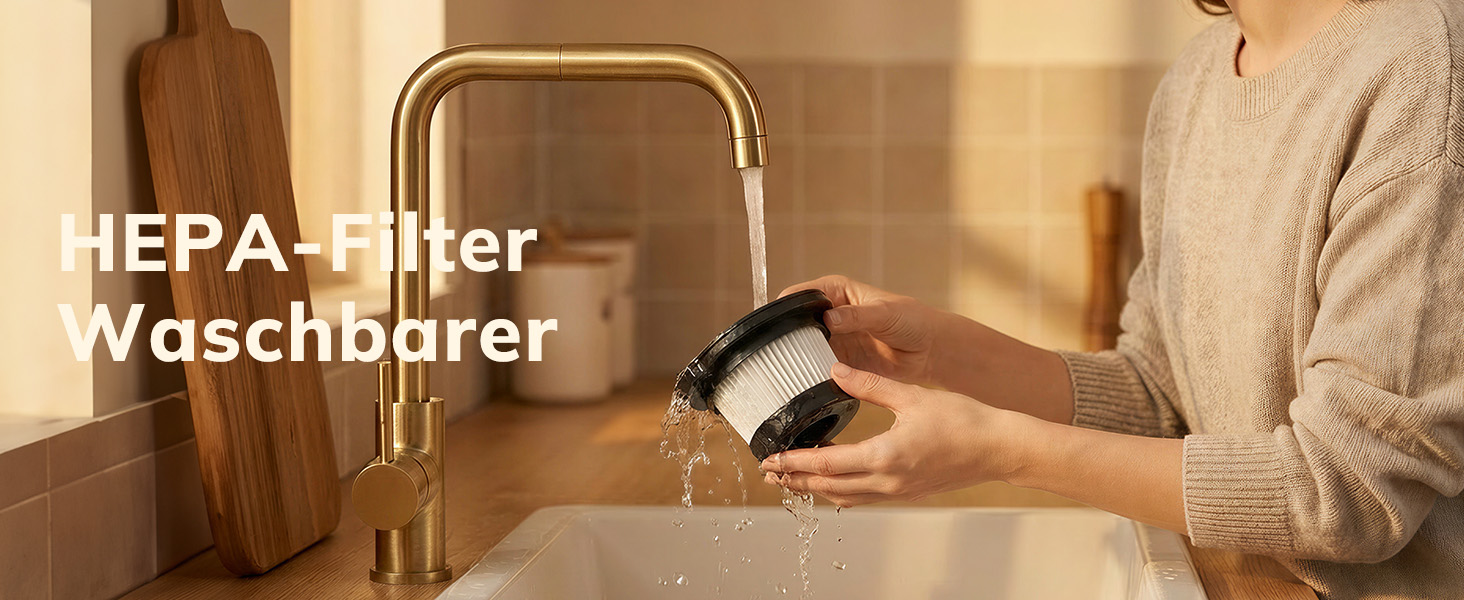 Акумуляторний ручний пилосос для авто та дому, потужність 25000Па, бездротовий з HEPA-фільтром та набором насадок, для шерсті тварин та килимів (Чорний)