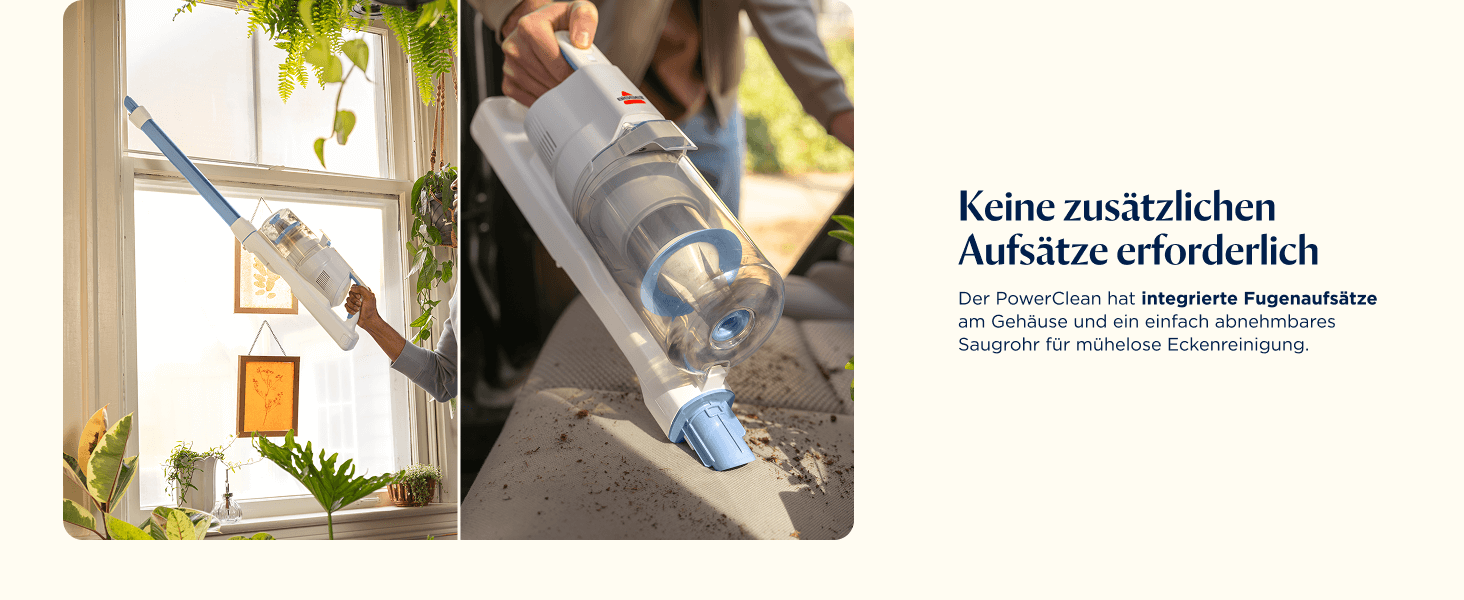 Акумуляторний пилосос Bissell PowerClean FurGuard для шерсті тварин з HEPA-фільтром, 2500 mAh, 50 хв роботи