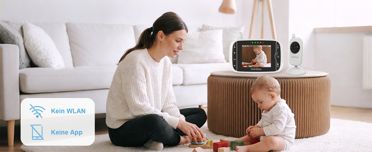 Радіоняня HelloBaby HB32 з камерою та екраном 3.2