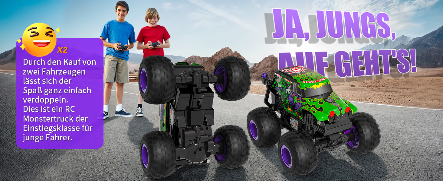 Радіокерований монстр-трак 1:20 2.4GHz, 20 км/год, зелений динозавр з підсвіткою LED та музикою для хлопчиків та дівчаток від 3 років