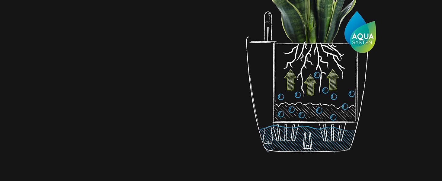 Горщик для квітів LECHUZA CLASSICO Color 28 сірий, 13204, 28.5x28.5x26 см