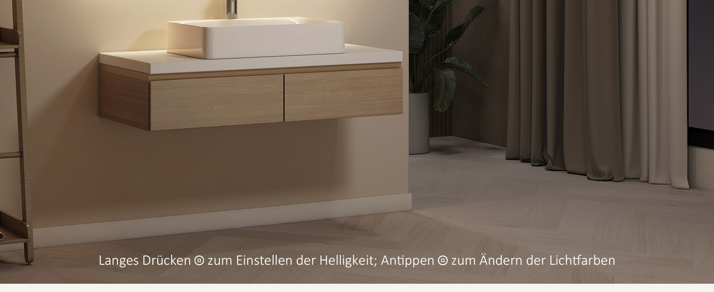 EMKE® Дзеркало для ванної кімнати LED 80x60 см з підсвічуванням, 3 кольори світла, годинник, захист від запотівання, IP44