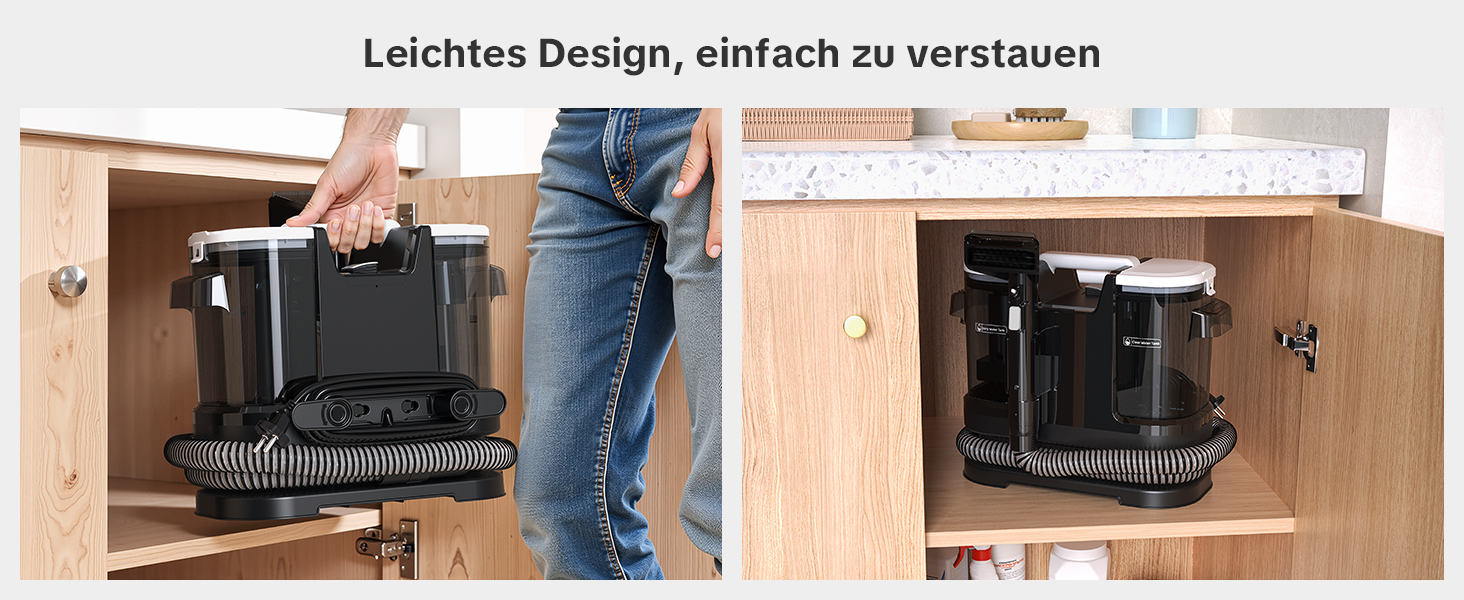 Низькошумовий волого-пилосос 450W для чищення килимів, меблів та авто. Потужність всмоктування 13500Pa, великий бак та довгий кабель. Ідеально для килимів, диванів, меблів, сходин, авто та передпосів. Білий (чорно-білий)