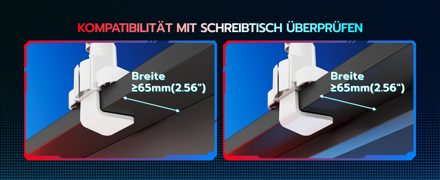 Кріплення для монітора ARES WING для 2 моніторів, 17-49 дюймів, газ-амортизатор, регулювання висоти, поворотний, VESA 75/100 мм, 2-20 кг, білий