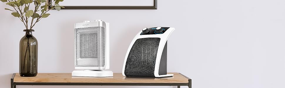 Обігрівач настільний Cecotec ReadyWarm 1500 Max Ceramic Rotate – керамічний, 1500 Вт, з регулюванням температури та 3 режимами, площа обігріву 15 м², білий