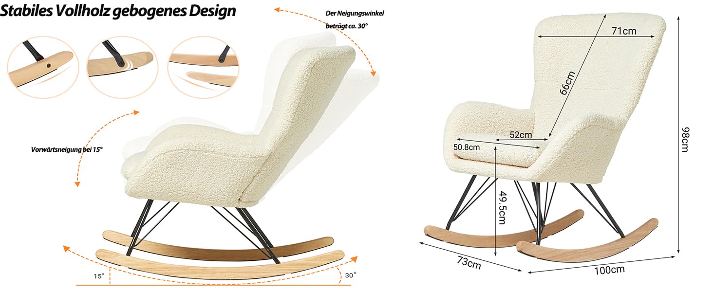 Шоукель-крісло Vielllliving для спальні, 150 кг, темно-сірий (бежевий), 98x100x73 см