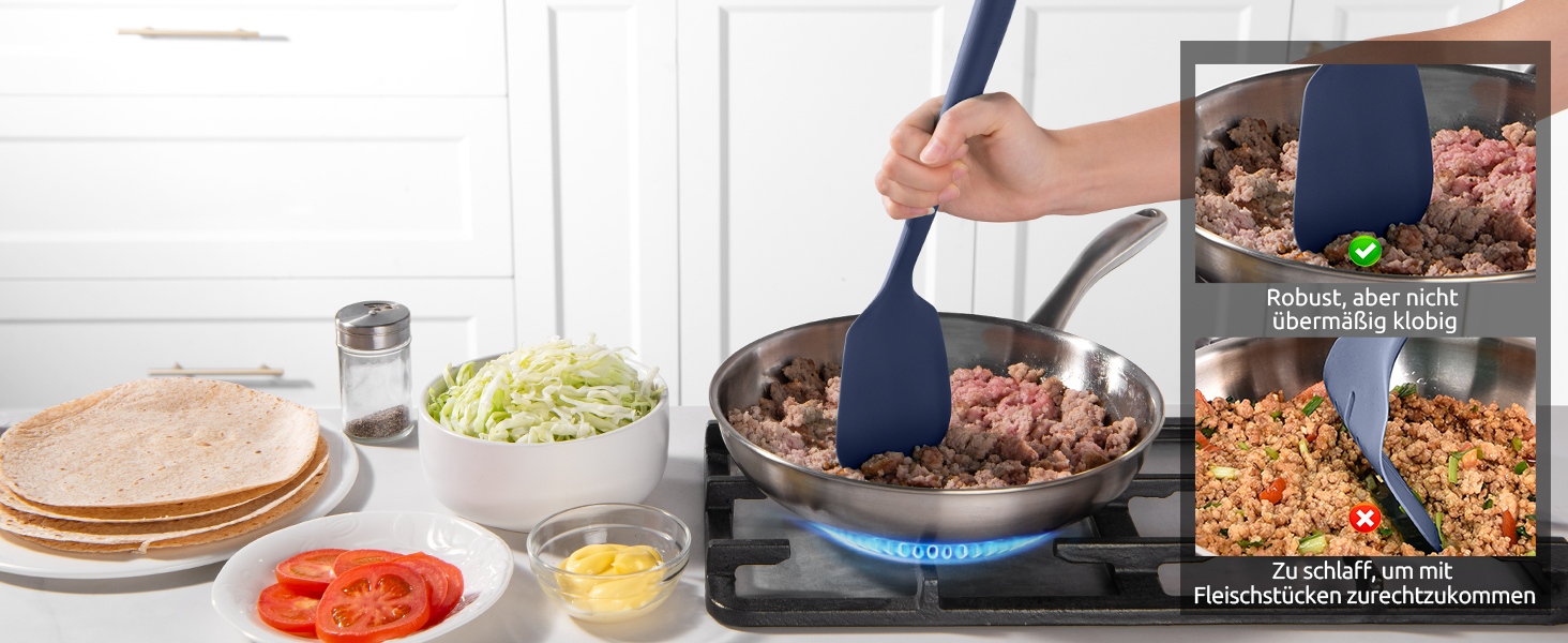 Набір кухонних аксесуарів U-Taste з силікону (5 шт.), стійкий до 315°C, BPA-free, антипригарне покриття, для приготування, перемішування, подачі