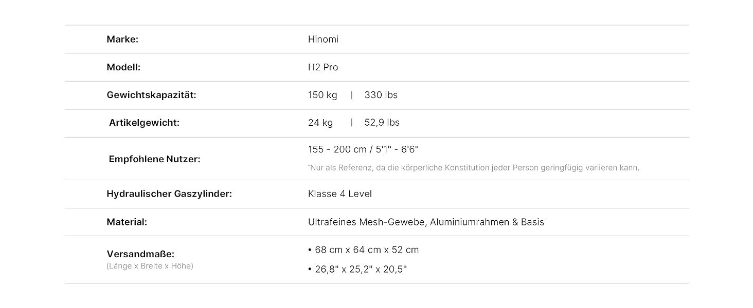 Офісний стіл HINOMI H2 Pro з ергономічною підтримкою попереку, регульованою підголівником та підлокітниками, до 150 кг, дихаюча сітка, поворотний крісло для дому та офісу, сірий