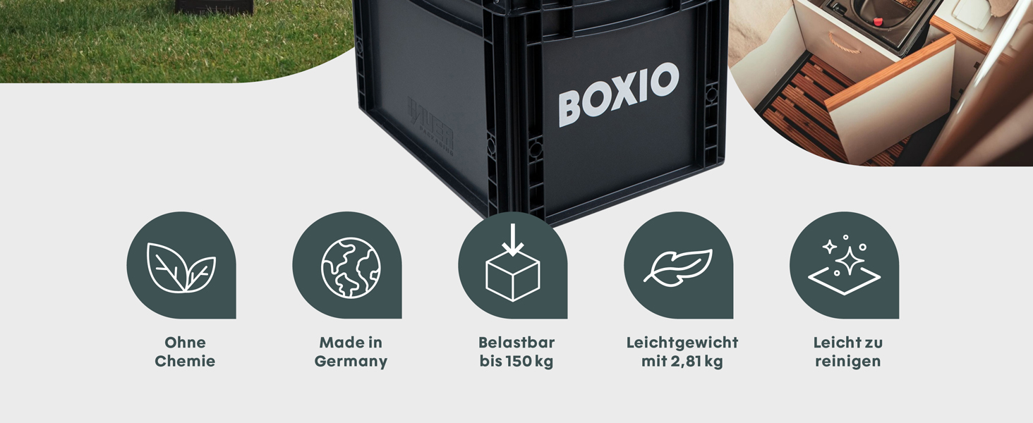 Мобільний роздільний сухий туалет BOXIO Toilet Max+: комплект для подорожей та кемпінгу