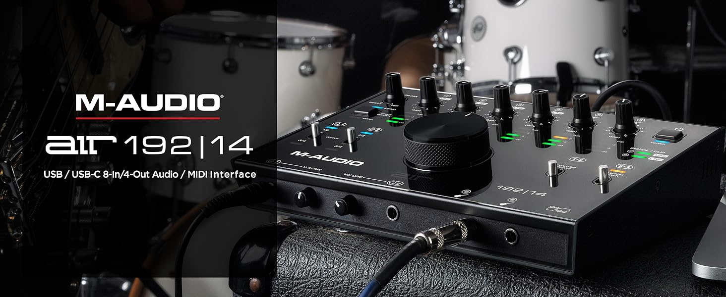 M-Audio Air 192|6: USB аудіоінтерфейс для запису в студійній якості з 2 XLR/Line входами + ПО