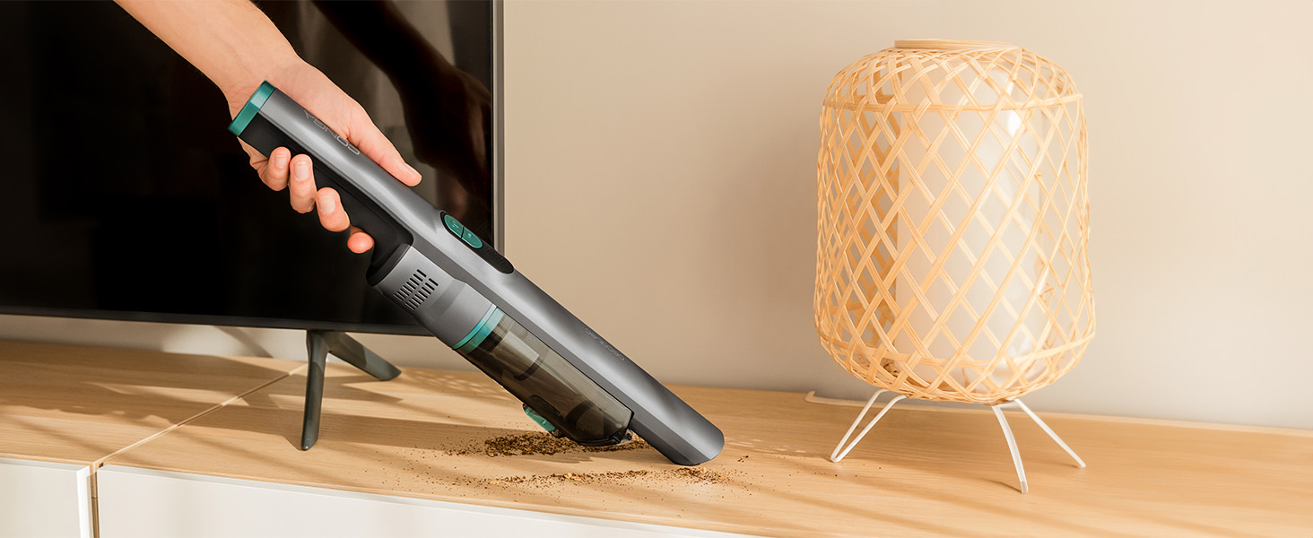 Ручний пилосос Cecotec Conga Rockstar: 210 Вт, цифровий, 20 кПа, до 40 хв роботи, 2 режими, насадки 2в1, для килимів та матраців, сірий (Micro+ Clean&Car)