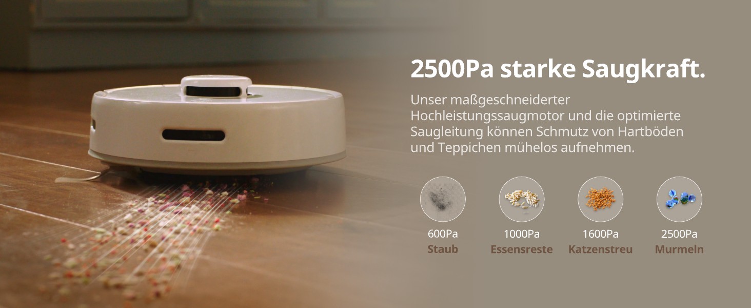 Робот-пилосос SwitchBot K10+ з док-станцією та вологими серветками, тиха робота 45dB, LiDAR-навігація, сумісний з Alexa