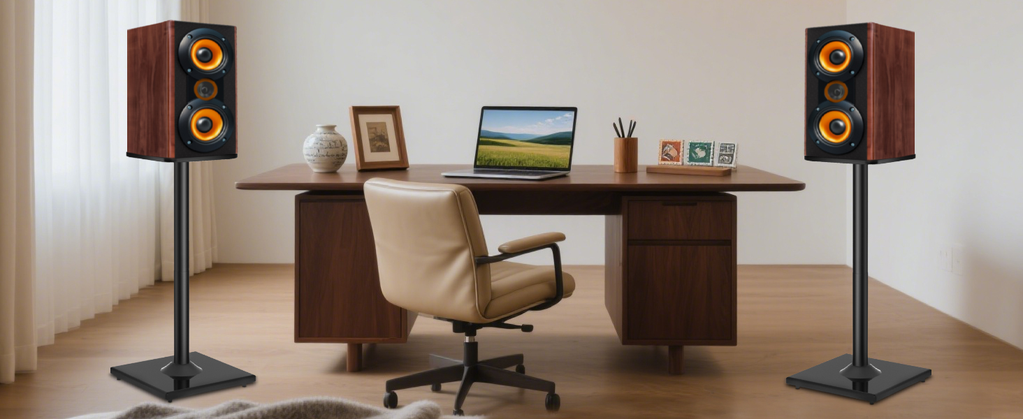 Підставка для колонок OUUTMEE, пара, до 10 кг, з кабельною організацією, сумісна з різними моделями, без регулювання висоти