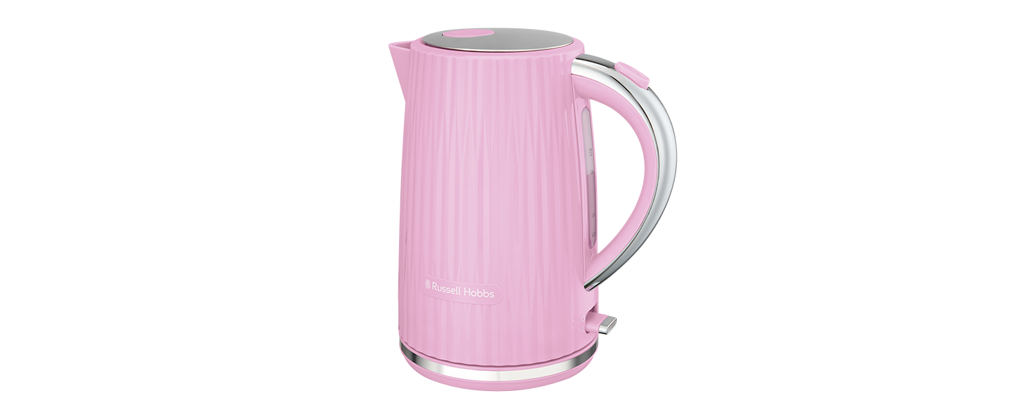 Електричний чайник Russell Hobbs Eden Raspberry 27362-70, 1.7 л, 2400 Вт, малиновий, зі сталевими акцентами та фільтром від накипу